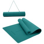 Ewedoos Eco Friendly Yoga Mat with Alignment Marks TPE Non Slip Hot Yoga Mat Thick 1/4\'\' Anti-Tear Surfaces Exercise Mat for Home Workout Fitness Pilates
