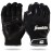 Franklin Sports MLB Baseball Batting Gloves - Shok-Sorb X Batting Gloves for Baseball + Softball - Adult + Youth Padded Non-Sting Pairs - Black/Black - Adult Small