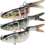 TRUSCEND Easy Catch Swimmax, Magic Noisy Turbulent Wiggling and Vibrating Actions for More Bites, Segmented Swimbait Jointed by Dyneema Strongest Fiber, Lifelike Fishing Lures for Relax Family Fishing