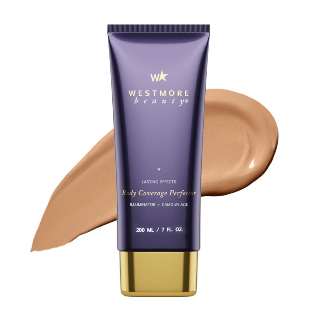 Westmore Beauty Body Coverage Perfector - Waterproof Leg & Body Makeup - Tattoo Cover Up Makeup - 7 Oz Natural Radiance