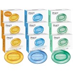 Pears Glycerin Soap Variety 12-Pack - Transparent Amber, Blue & Green Bars for Soft, Glowing Skin, 3.53 Oz Ea