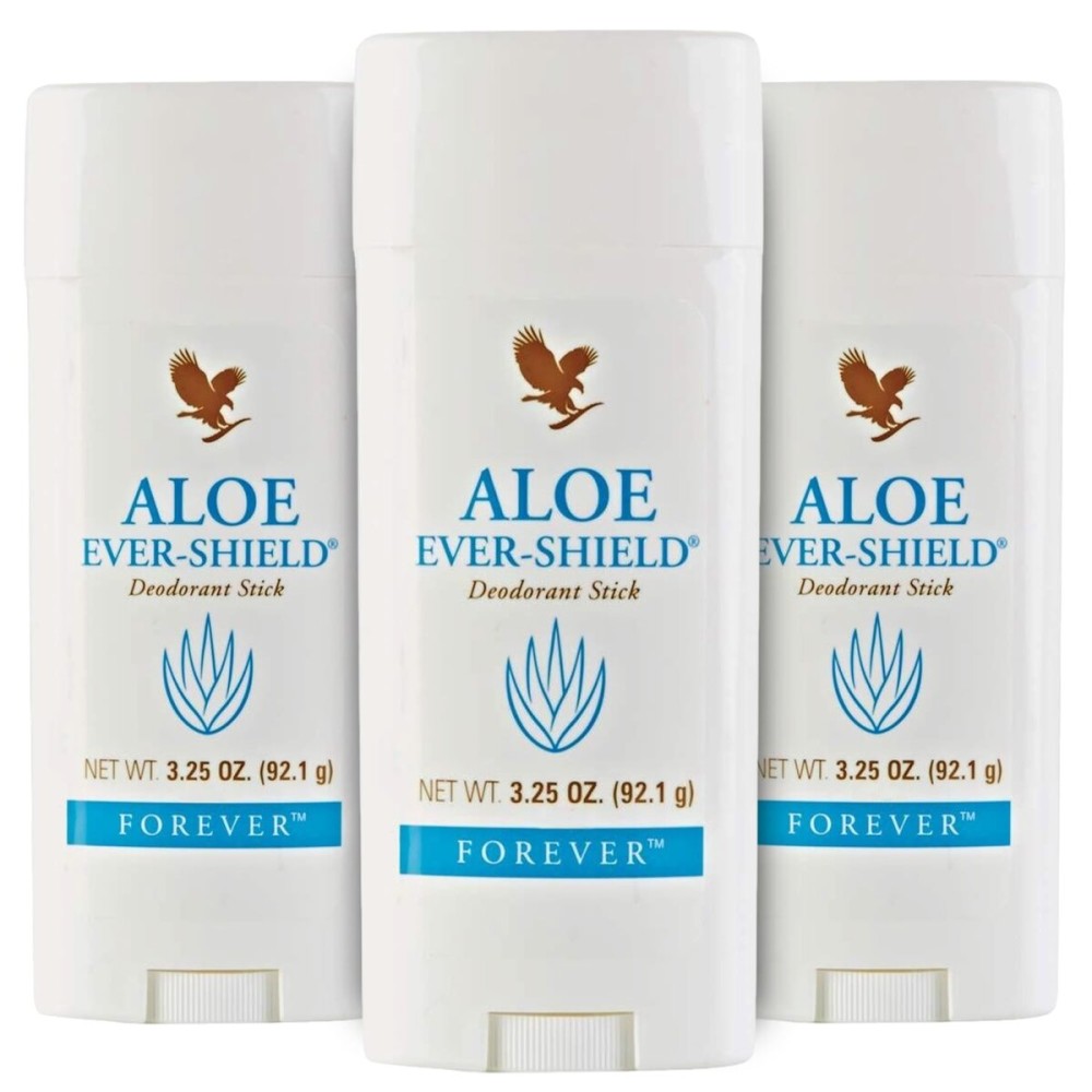Forever Living - Aloe Ever-Shield - Aluminum-Free Deodorant with Soothing Aloe for Sensitive Skin - 3.25 oz Stick (Pack of 3)