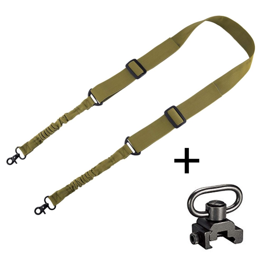 BOOSTEADY 2 Point Traditional Gun Sling Shoulder Strap Trigger Snap with QD Swivel Mount Adjustable