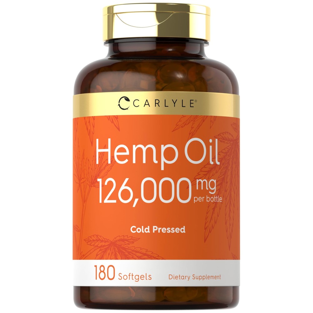 Carlyle Hemp Oil Capsules | 126,000 mg | 180 Softgels | Non-GMO, Gluten Free