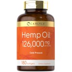 Carlyle Hemp Oil Capsules | 126,000 mg | 180 Softgels | Non-GMO, Gluten Free