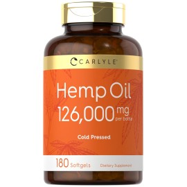 Carlyle Hemp Oil Capsules | 126,000 mg | 180 Softgels | Non-GMO, Gluten Free