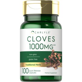 Carlyle Cloves Supplement | 1000mg | 100 Capsules | Non-GMO, Gluten Free