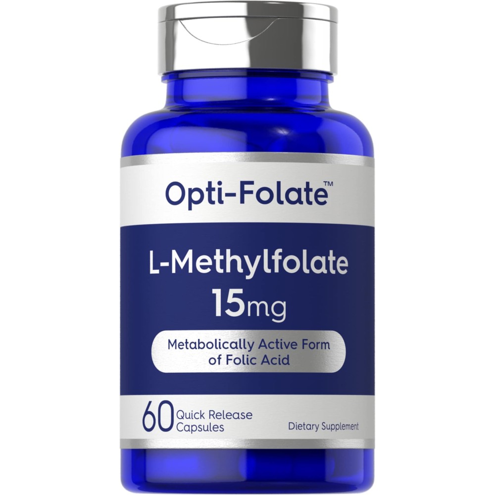 Carlyle L Methylfolate 15mg | 60 Capsules | Max Potency | Optimized and Activated | Non-GMO, Gluten Free | Methyl Folate, 5-MTHF | by Opti-Folate
