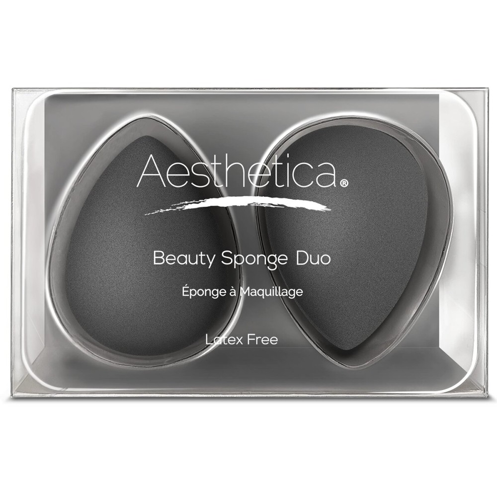 Aesthetica Cosmetics Beauty Sponge Blender - Latex Free and Vegan Makeup Sponge Blender - For Powder, Cream or Liquid Application (2 PACK)