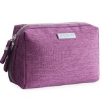 Narwey Small Makeup Bag for Purse Mini Cosmetic Bag Travel Makeup Pouch Zipper Pouch Cute Make up Bags with Compartments for Women (Small, Purple)