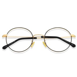 Cyxus Blue Light Blocking Glasses Women Men, Panto Style 70s Retro Looks Vintage Round Wire Office Computer Gaming Study 8090