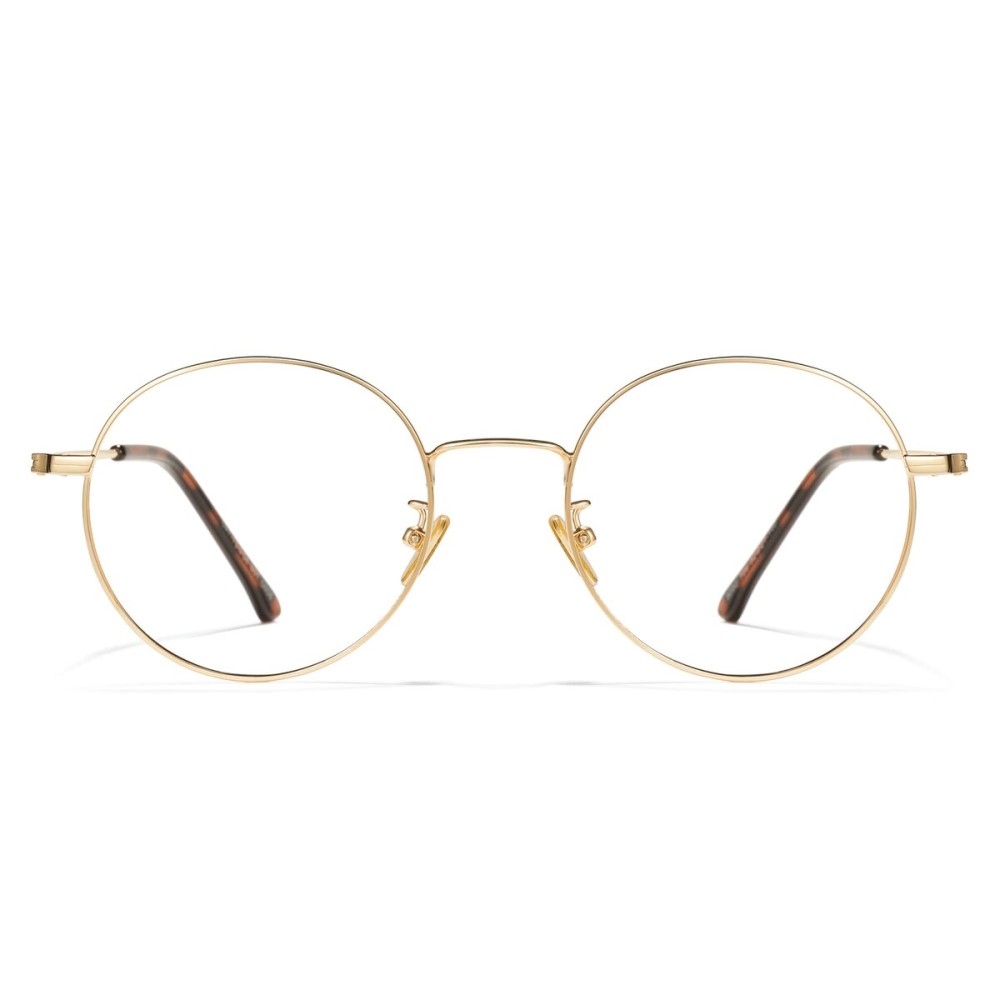 Cyxus Round Blue Light Blocking Glasses Woman Men Christmas Gift Wire Frame Ultralight Comfortable Office Computer Gaming Study 8090