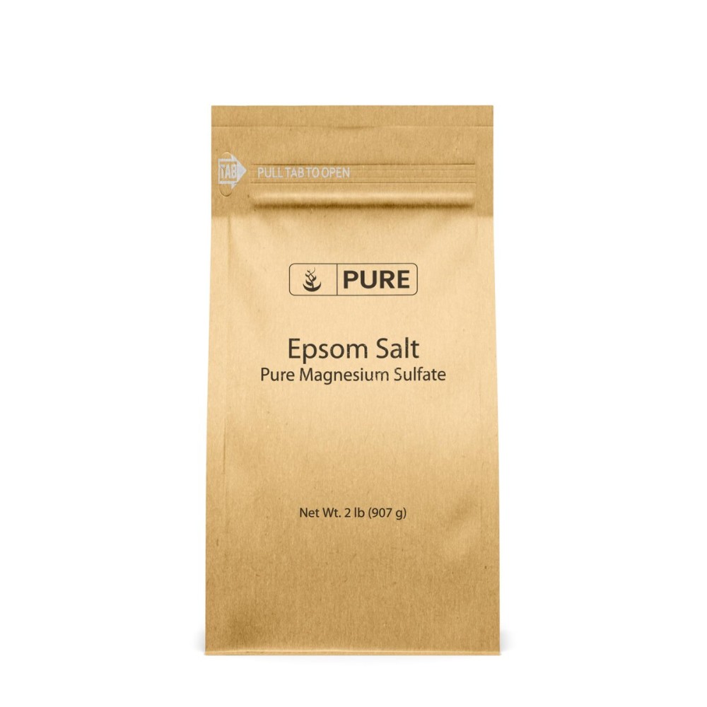 Pure Original Ingredients Epsom Salt Pure Magnesium Sulfate, Food Grade, Soaking Solution (2 Pound)