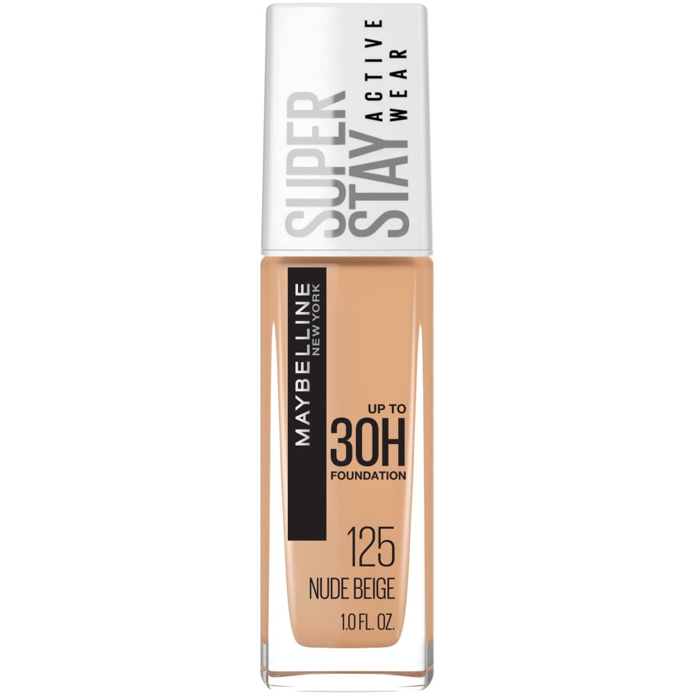 Maybelline Super Stay Full Coverage Liquid Foundation Active Wear Makeup, Up to 30Hr Wear, Transfer, Sweat & Water Resistant, Matte Finish, Nude Beige, 1 Count