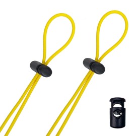 Flow Goggle Strap Kit (2-Pack) - Replacement Bungee Cord Straps for Swim Goggles (Solid Yellow)