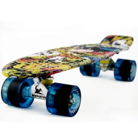 Skateboard Toddler 22 inch Complete Mini Cruiser Boys Skateboards for Kids Girl Youth Beginner Children Teenagers Adults Dog(Joker)