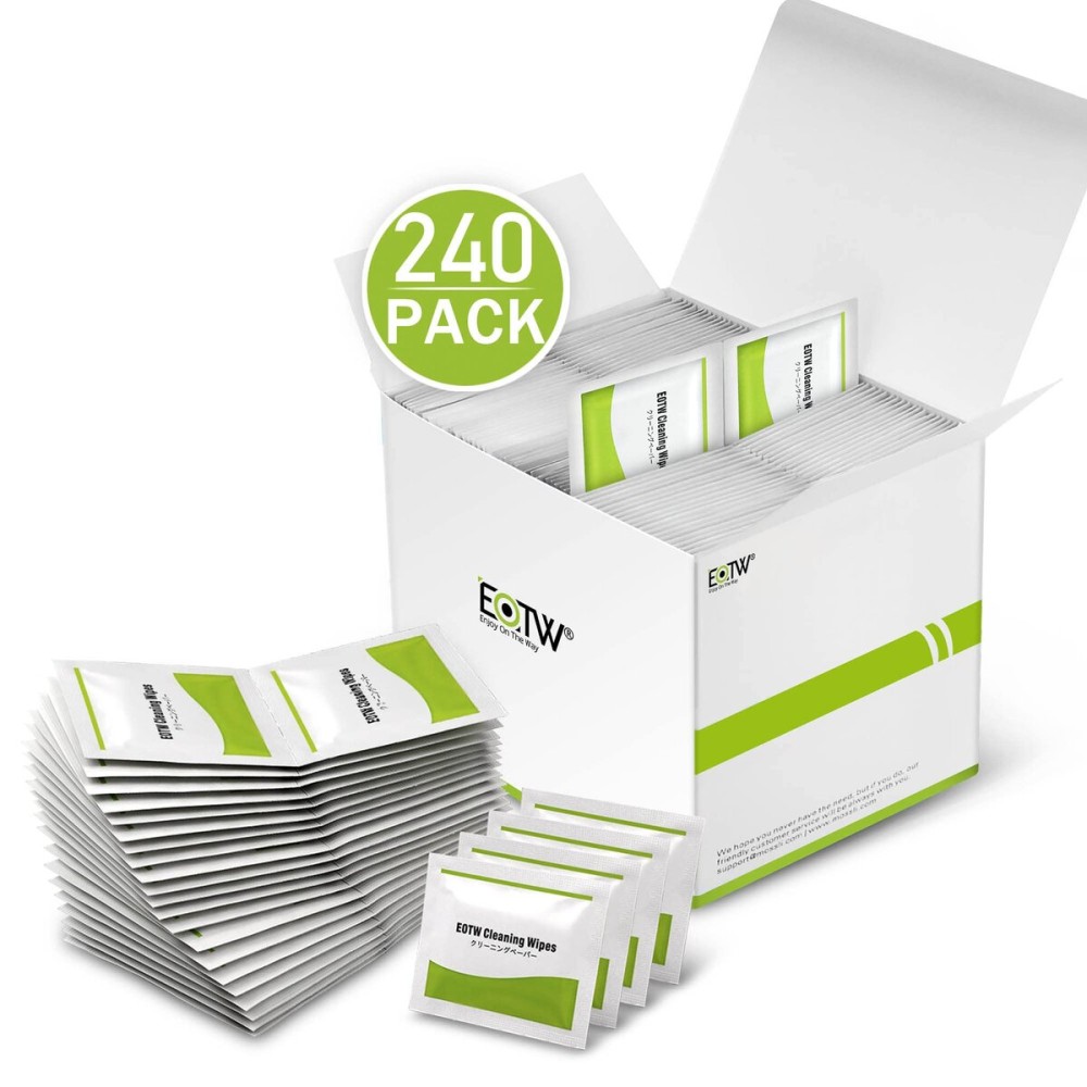 EOTW Lens Wipes for Eyeglasses, Computer Glasses Cleaner Wipes - Pre-moistened, Individually Wrapped, Pack of 240