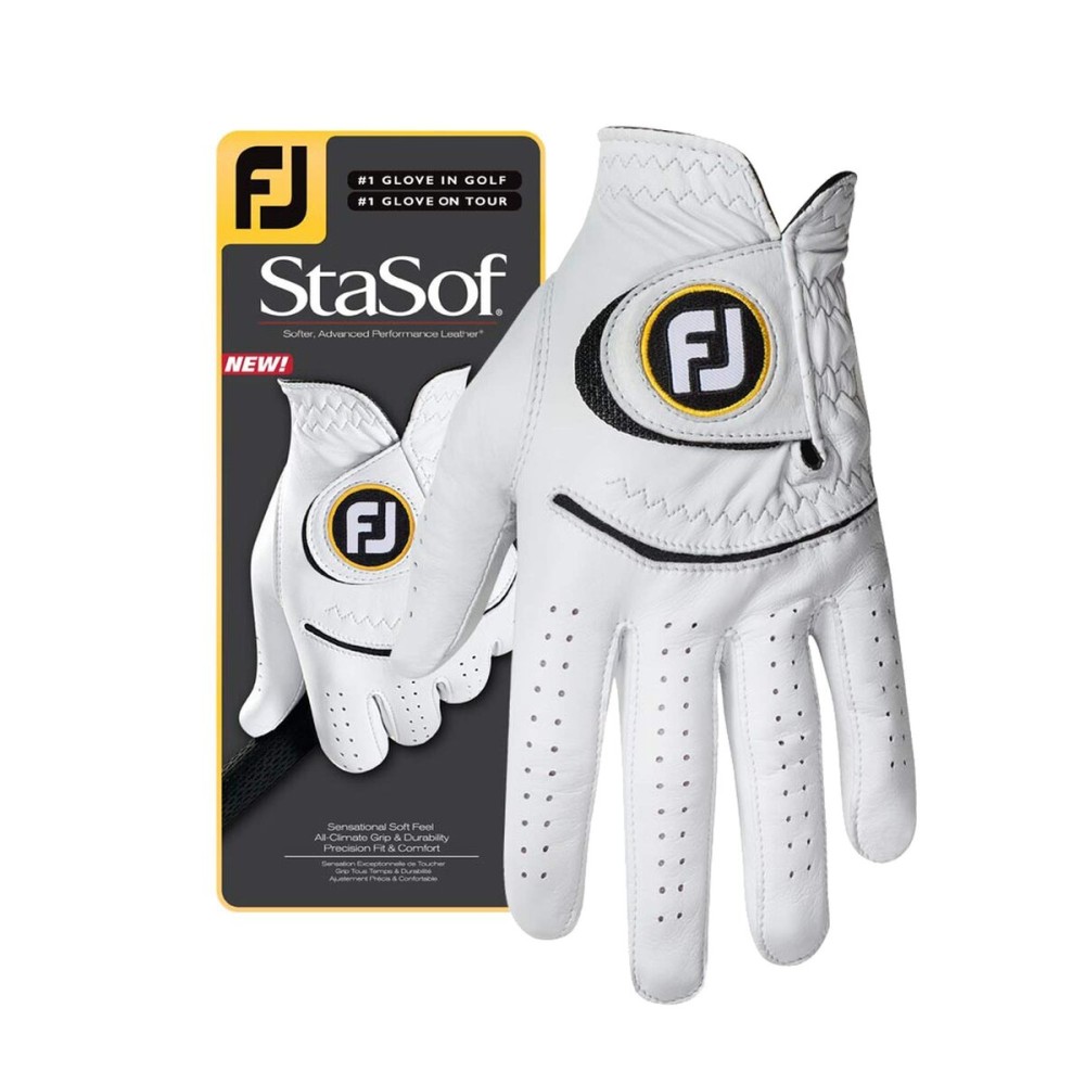 FootJoy Men\'s StaSof Prior Generation Golf Glove White Cadet XX-Large, Worn on Left Hand