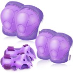 BOSONER Basic Kids Protective Gear: Kids Knee Pads and Elbow Pads with Wrist Guards Set for 3-15 Years - Design for Roller Skates, Cycling, BMX Bike, Skateboard, Inline Skating, Scooter Riding Sports