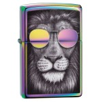 Zippo Lion in Sunglasses Multi Color Pocket Lighter, One Size