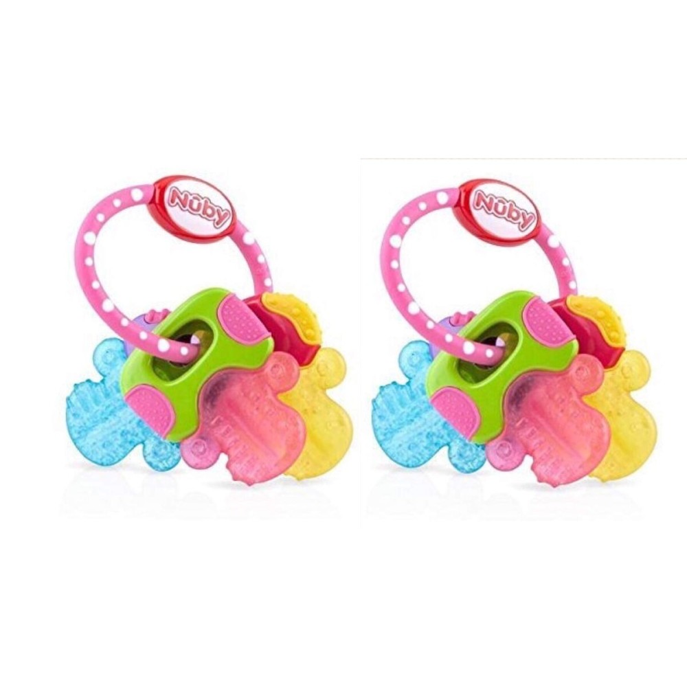 Nuby Ice Gel Teether Keys (2 Count Pink)