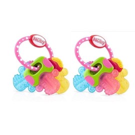 Nuby Ice Gel Teether Keys (2 Count Pink)