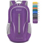 ZOMAKE Ultra Lightweight Packable Backpack 25L, Foldable Hiking Backpacks Water Resistant Small Folding Daypack for Travel(Purple)