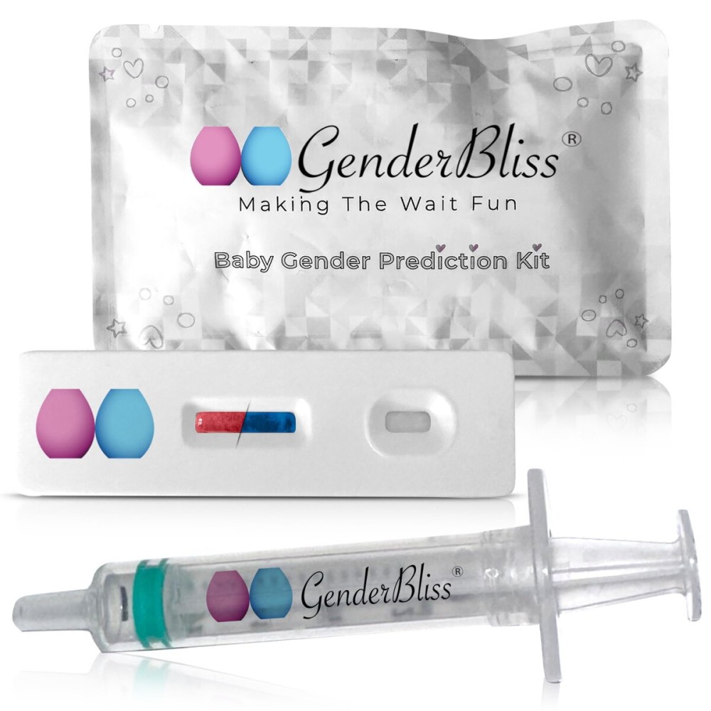 GenderBliss Early Gender Prediction Test Kit - Reveal if Your Baby is a Boy or Girl from 5+ Weeks of Pregnancy - Gender Test for Pregnant Women - Instant Results in 1 Minute - Non-Invasive