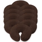 LONDON LINENS Pack of 10, Premium Extra Thick 100% Cotton Flannel Massage Tables Face Cradle Covers Cozies Fitted - Includes 10 pcs (Mocha)