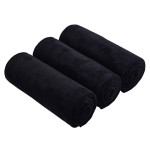 HOPESHINE Microfiber Exercise Fitness Home Gyms Towels for Men & Women Absorbent Sweat Yoga Towels Sports Towels Soft Fast Drying 3 Pack (Black 3-Pack, 16inch X 32inch)