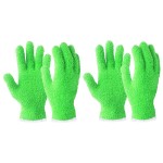 Evridwear Microfiber Gloves for Plant Dusting,2 Pairs Reusable Leaf Cleaning Glove for Houseplants,Blinds,Furniture and Small Objects