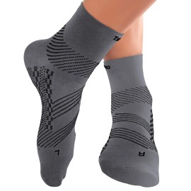TechWare Pro Ankle Brace Compression Socks - Plantar Fasciitis Sock with Arch Support for Achilles Tendonitis & Heel Pain Relief. Men & Women 1 Pair