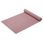 Gaiam Yoga Mat Premium Solid Color Reversible Non Slip Exercise & Fitness Mat for All Types of Yoga, Pilates & Floor Workouts, Lilac, 5mm, 68L x 24W x 5mm Thick, Lilac