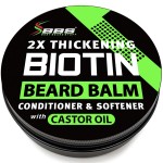Biotin Beard Balm for Men - 2X Thickening for Beard and Mustache - Organic Mustache Wax with Castor Oil & Meadowfoam - Hydrating Facial Hair Growth Balm & Leave-In Conditioner