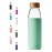 veegoal 18 Oz Borosilicate Glass Water Bottles with Bamboo Lid, BPA-FREE, Non-Slip Silicone Sleeve, and Stainless Steel Leak Proof Lid - Reusable Glass Bottle for Men and Women