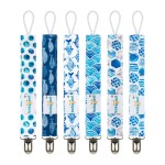 babygoal Baby Pacifier Clips, 6 Pack Pacifier Holder for Girls and Boys Fits for Most Pacifiers and Binkies 6MP12