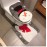 HESHIFENG. party & accessories Christmas Snowman Santa Deer Toilet Seat Cover and Rug Set Red Christmas Decorations Bathroom (Snowman Style 2)
