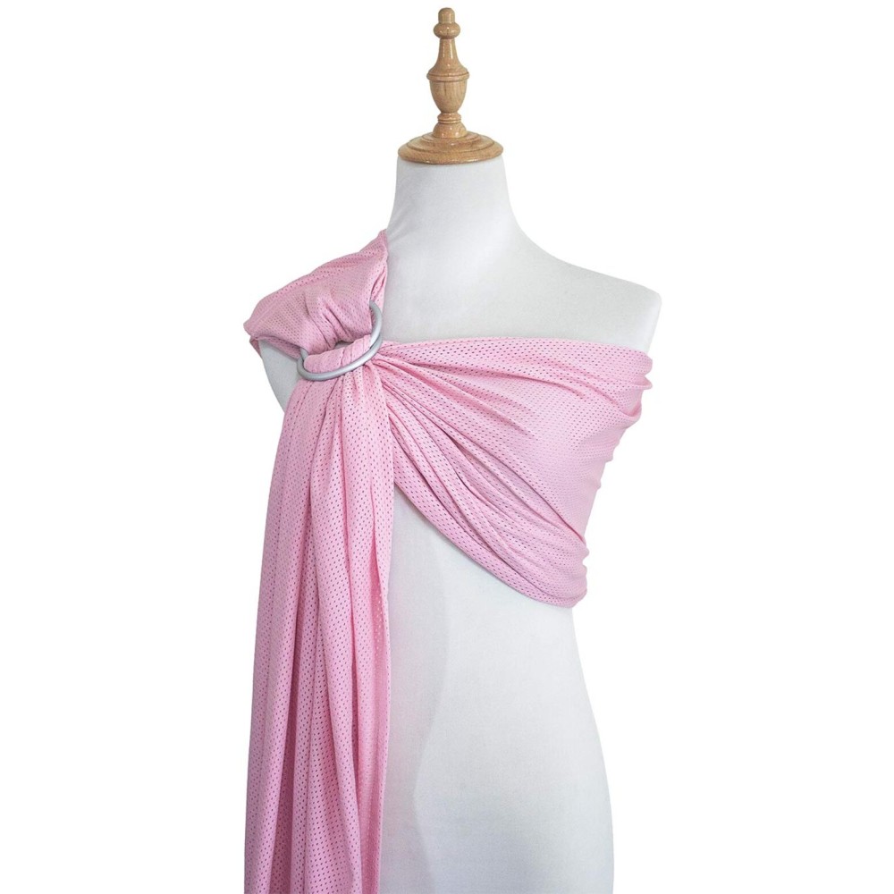 Vlokup Baby Water Ring Sling Carrier | Lightweight Breathable Mesh Baby Wrap for Infant, Newborn, Kids and Toddlers | Perfect for Summer, Swimming, Pool, Beach | Great for Dad Too Pink