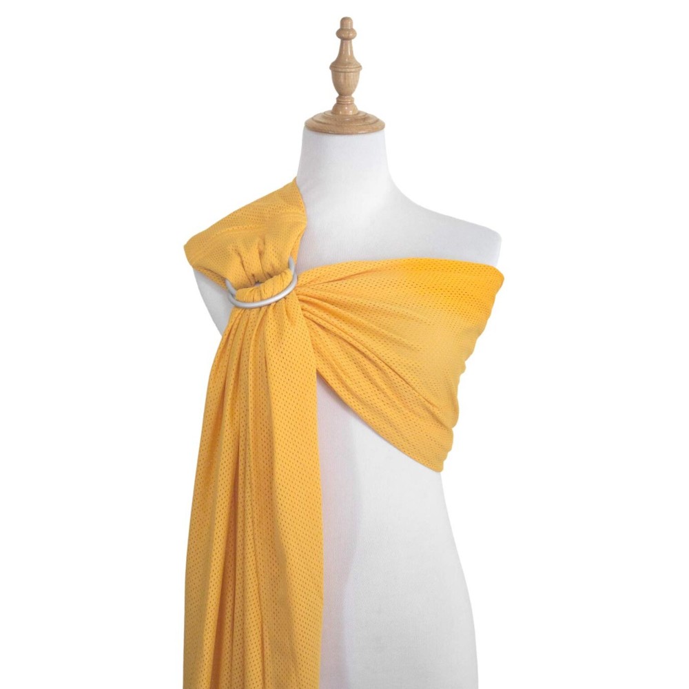Vlokup Baby Water Ring Sling Carrier | Lightweight Breathable Mesh Baby Wrap for Infant, Newborn, Kids and Toddlers | Perfect for Summer, Swimming, Pool, Beach | Great for Dad Too Yellow