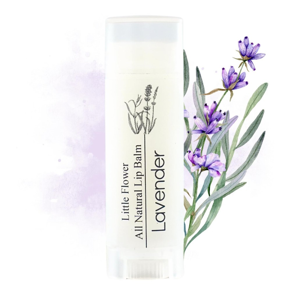 Lavender Lip Balm - Handmade Natural Chapstick - Stocking Stuffers for Women - Moisturizing Lip Care