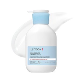 Illiyoon Ceramide Ato Lotion | Lightweight Moisturizer for Dry & Sensitive Skin, Barrier Repair for Face & Body, Mild for Babies, Vegan Certified, Korean Skin Care, 11.83 fl.oz.