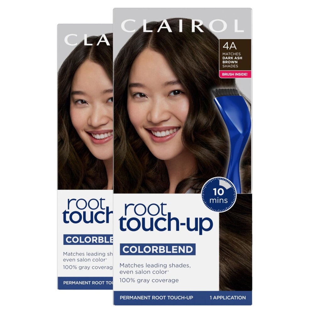 Clairol Root Touch-Up by Nice\'n Easy Permanent Hair Dye, 4A Dark Ash Brown Hair Color, Pack of 2