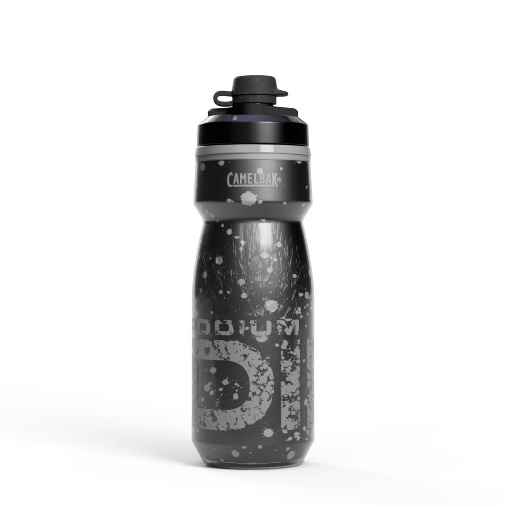 CamelBak Podium Dirt Series Chill Insulated Mountain Bike Squeeze Water Bottle Black, 21oz