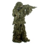 AUSCAMOTEK Ghillie Suit for Men Gilly Suit for Hunting Halloween Costume Airsoft Paintball Hood Rifle Wrap Included-Small