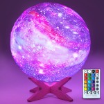 HYODREAM 5.9 inch Moon Lamp Remote & Touch Control 16 Colors LED Night Light Galaxy Lamp Rechargeable Moon Light as Christmas Gifts for Boys/Girls/Kids/Women