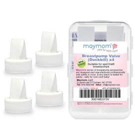 Maymom Duckbill Valves Compatible with Spectra S1 S2 9 Plus Dew 350 Not Original Spectra Pump Parts S2 Accessories Replace Valve (White, 4ct)