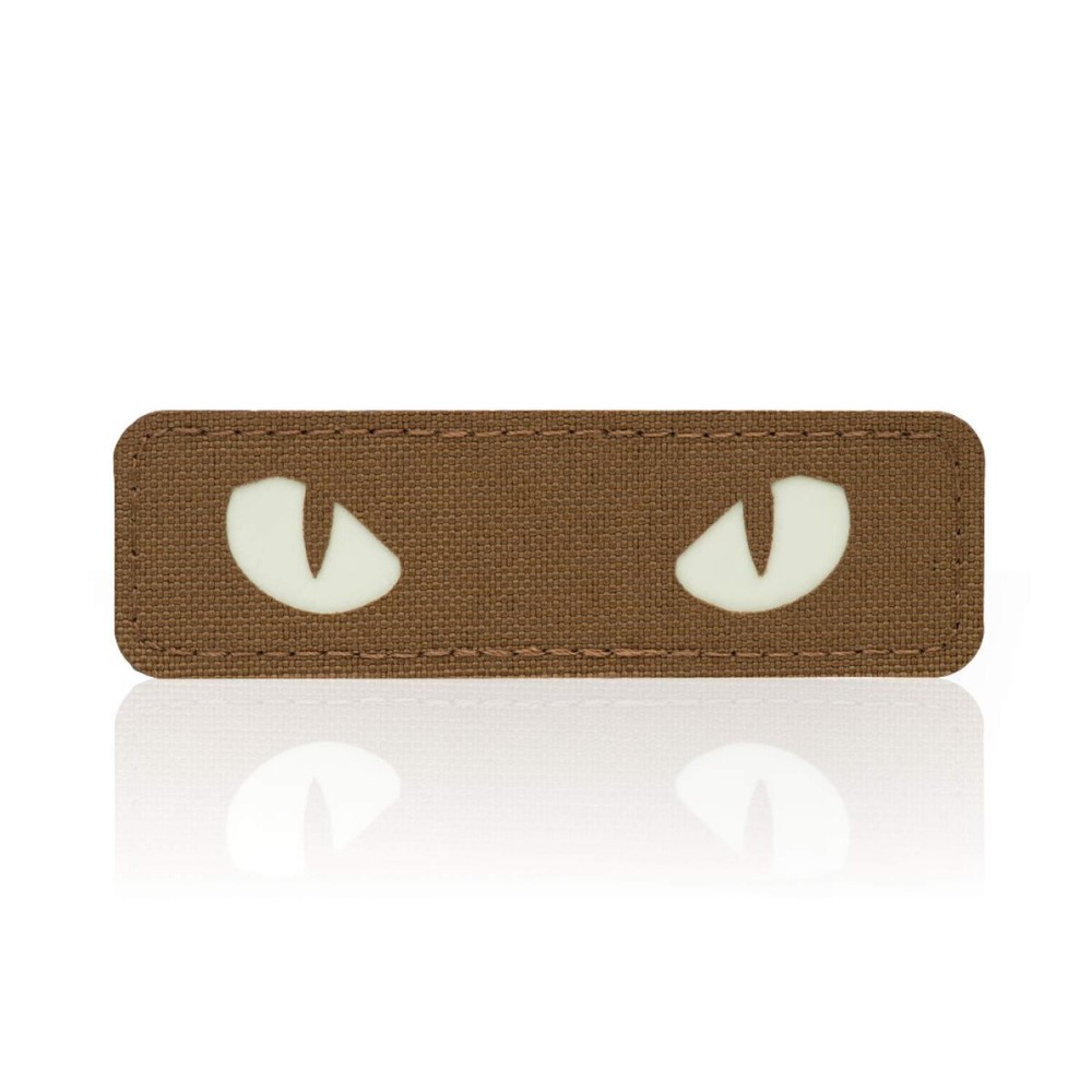 M-Tac Cat Eyes - Glow in The Dark - Morale Patches Tactical Patch Military Combat Hook Fasteners (Coyote - GITD)