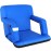 Nova Microdermabrasion 20.5/25 Wide Stadium Seat for Bleachers w/Back Support Padded Cushion Portable Reclining Bleacher Seats Camping Stadium Chair Waterproof Blue