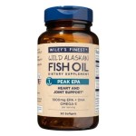 Wiley\'s Finest Wild Alaskan Fish Oil Peak EPA - Triple Strength Peak EPA & DHA Supplement - 1000mg Fish Oil - Omega-3s for Joint Health Support - 90 Softgels (90 Servings)