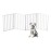 Pet Gate - 4-Panel Indoor Foldable Dog Fence for Stairs, Hallways or Doorways - 72x24-Inch Retractable Wood Freestanding Dog Gates by PETMAKER (White)